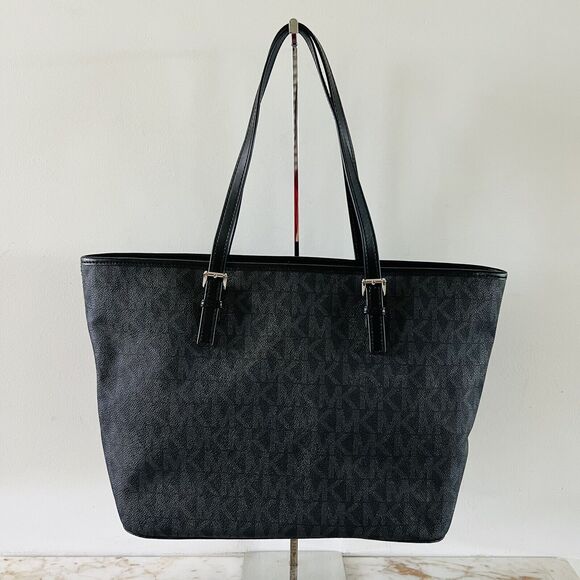 MICHAEL KORS Jet Set Travel Black Top Zip Tote Bag - Picture 4 of 9